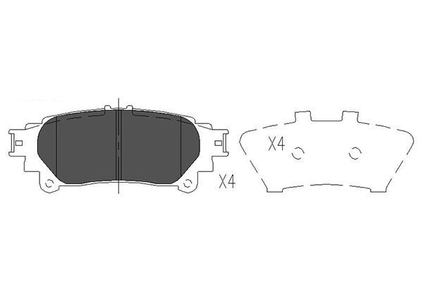 KAVO PARTS stabdžių trinkelių rinkinys, diskinis stabdys KBP-9111